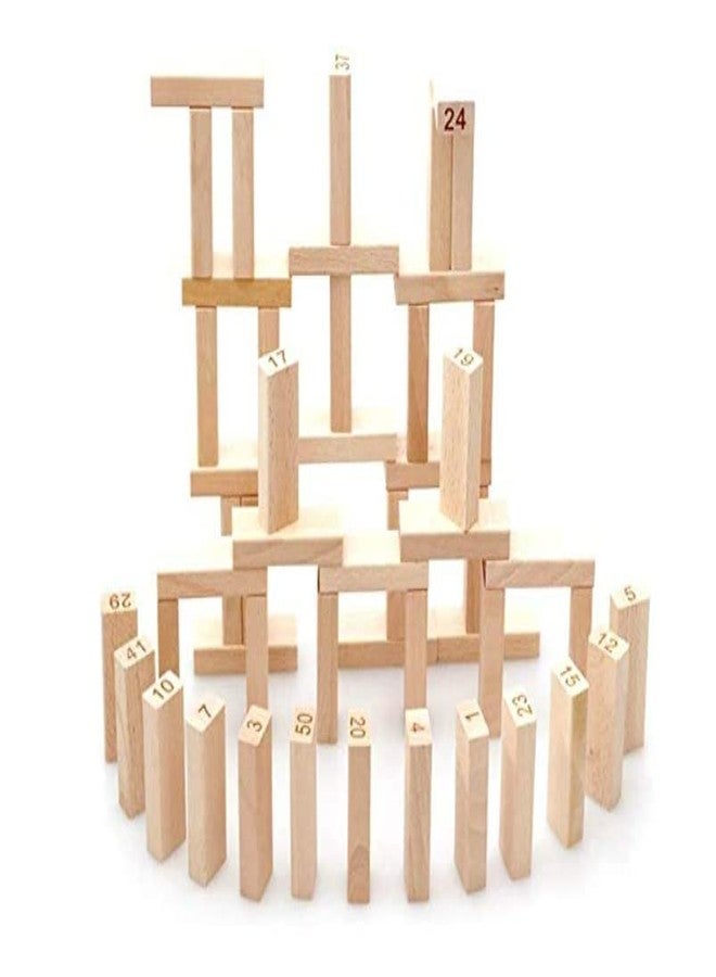 Qwick Click Kid's and for Adult s Wooden Building Blocks Educational Game Toy - 54 Pieces and 4 Dice - ISI Approved - Image 5
